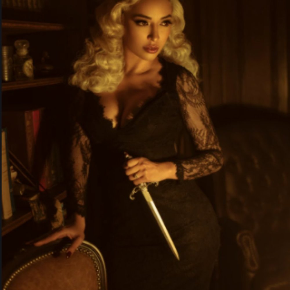 Micheline Pitt La Dentelle Dress Black LFEN